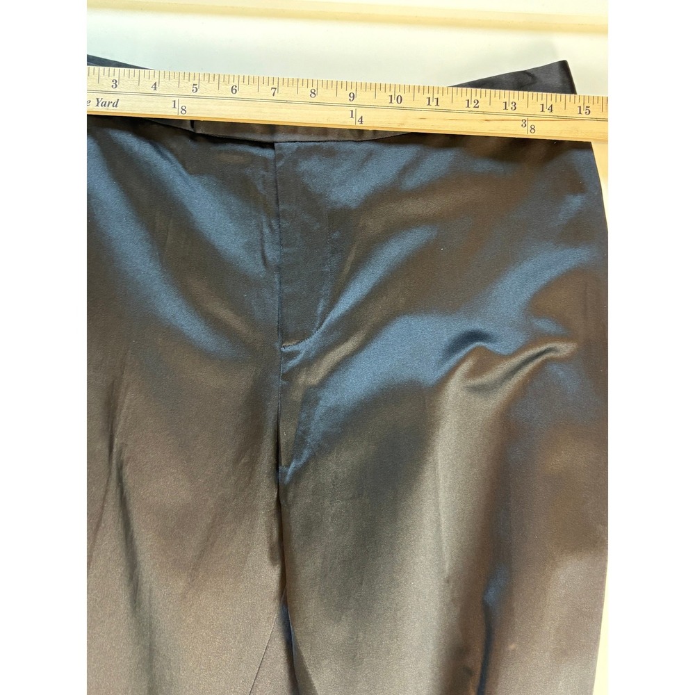 Ralph Lauren Dress Pants Black Womens 12 Silk Blend Straight Leg Cocktail Office - Picture 8 of 10